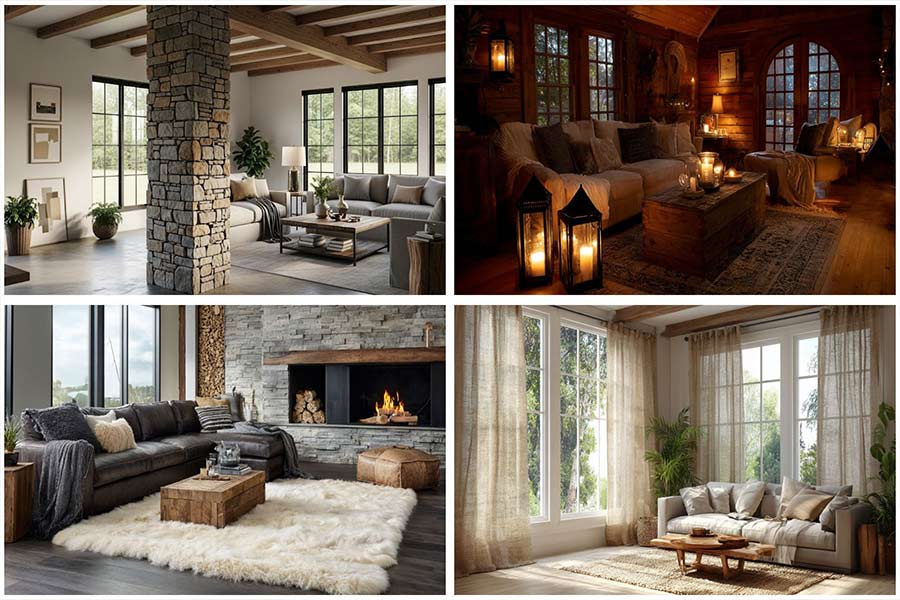 سبک های مدرن و روستیک در طراحی منزل