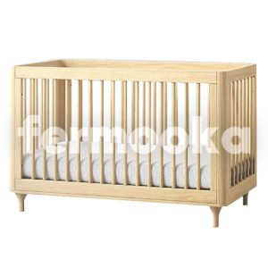 تخت نوزاد تمام چوب مدل روشا